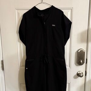 Figs Black Rafaela Cargo Jumpsuit